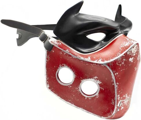CrazyCatCos Red Hood Mask Resin Helmet Teens Adult Cosplay Halloween Costume Party Accessory in Kuwait