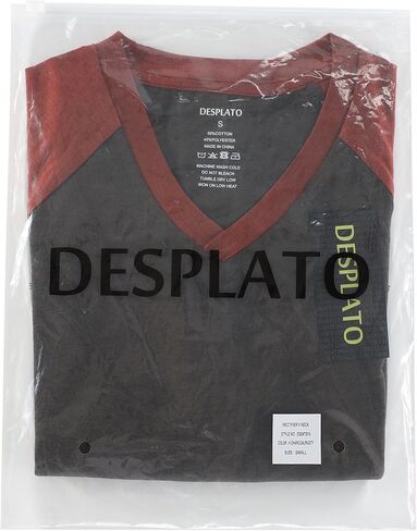 DESPLATO Men's Casual Vintage Slim Fit Short/Long Sleeve V-Neck Workout Hiking Baseball Jersey T-Shirts in Kuwait