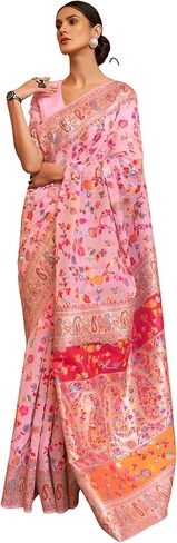 ساري KNETLI باللون الوردي مع Zari النقي وCatlike Dhaga بطول 5.5 متر مع بلوزة غير مخيطة in Kuwait