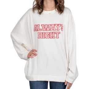 Mary Square Fun and Flirty Polyester Blend Women's Everyday Oversized Sweatshirt