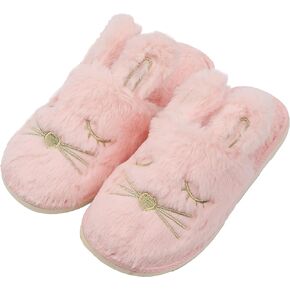 Aopuro Women Bunny Animal Slippers Cute Soft House Shoes Cozy Memory Foam Bedroom Slippers Rabbit Christmas Gifts Indoor Outdoor