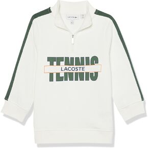 Lacoste Kids' Long Sleeve Heritage Graphic Quarter Zip Sweatshirt in Saudi Arabia
