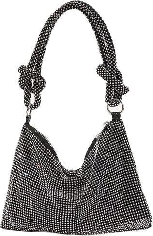 محافظ من حجر الراين للنساء مصنوعة يدويًا وحقيبة هوبو لامعة للحفلات المسائية وحفلات الزفاف الرسمية وحفلات الكوكتيل والحفلات الراقصة in Kuwait