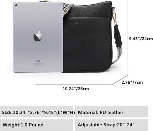 Cnoles Crossbody Bag Women Shoulder Handbags Fashion Vegan Leather Hobo Handbag Purses For Women with Guitar Strap in Saudi Arabia