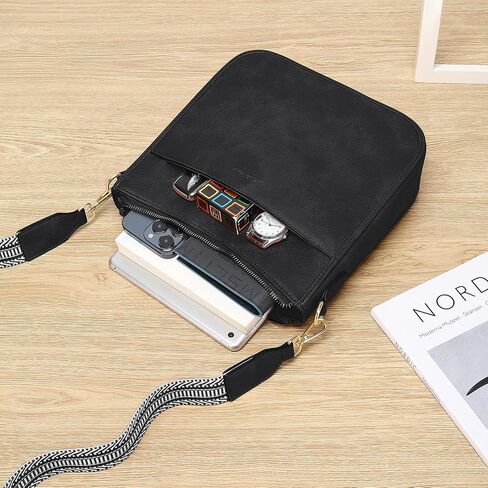 Cnoles Crossbody Bag Women Shoulder Handbags Fashion Vegan Leather Hobo Handbag Purses For Women with Guitar Strap in Saudi Arabia