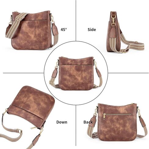 Cnoles Crossbody Bag Women Shoulder Handbags Fashion Vegan Leather Hobo Handbag Purses For Women with Guitar Strap in Saudi Arabia