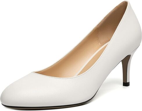 ROSERWISH Womens Slip On Wedding Party Round Toe Sexy Elegant Stiletto Mid Heel Pumps Dress Shoes 2.5 Inch in Kuwait