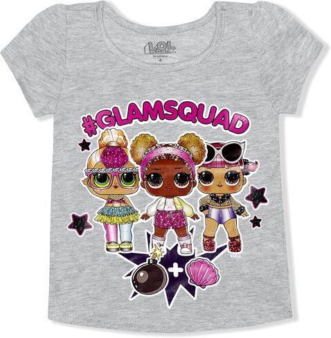 مجموعة تي شيرت MGA Entertainment LOL Surprise Girl مكونة من 3 تي شيرتات بأكمام قصيرة، حزمة بلوزة عصرية للأطفال الصغار in Kuwait