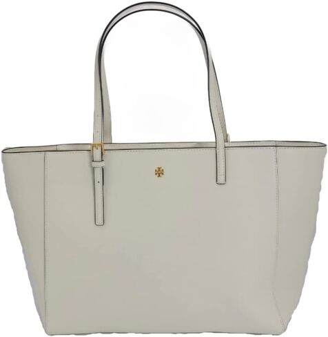 Tory Burch 134836 Emerson New Ivory White With Gold Hardware Women's Large Tote Bag in Saudi Arabia