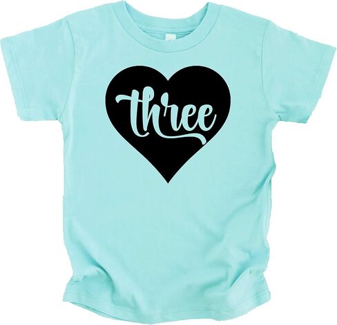 Olive Loves Apple Third Birthday Shirt for Girls Three in Heart 3rd Birthday Outfit for Toddler Girls in Saudi Arabia