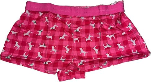 Victoria's Secret Pink Flannel Pajama Sleep Short Boxy Color Pink Logo Dog Size Large New in Saudi Arabia