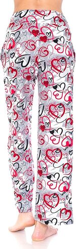 بنطلون بيجامة نسائي عصري من Leggings Depot مع جيوب وجزء سفلي للنوم - مطبوعات شعبية in Kuwait