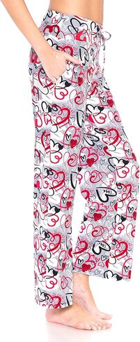 بنطلون بيجامة نسائي عصري من Leggings Depot مع جيوب وجزء سفلي للنوم - مطبوعات شعبية in Kuwait