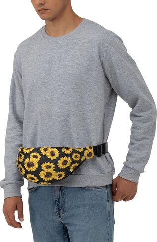 Mushroom Large Crossbody Fanny Pack Belt Bag With 3 Zipper Pockets, Gifts For Sports Festival Workout Traveling Running Casual Hands Free Waist Pack Wallets Phone Bag in Saudi Arabia