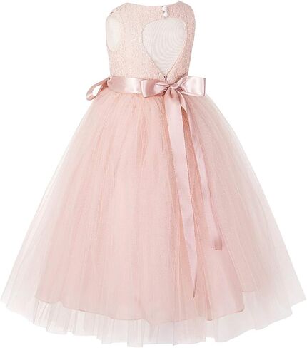 ekidsbridal القلب انقطاع الترتر زهرة فتاة اللباس الرسمي فساتين المناسبات الخاصة 172seq in Kuwait