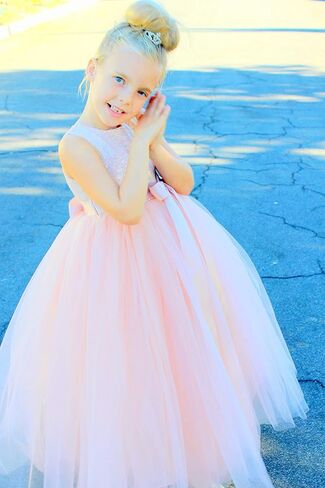 ekidsbridal القلب انقطاع الترتر زهرة فتاة اللباس الرسمي فساتين المناسبات الخاصة 172seq in Kuwait