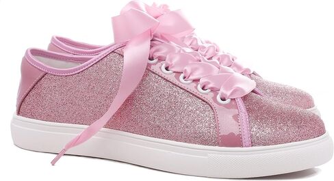 Elivandon 16051 Wedding Shoes Bling Bridal Sneakers Flats Bride Tennis Shoes Shiny Sequin Shoes Sparkly Sneakers in Saudi Arabia