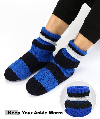جوارب Keyela Slipper Socks ناعمة ومريحة سميكة للمنزل أحذية جورب داخلية مع نعل سفلي مضاد للانزلاق للرجال in Kuwait