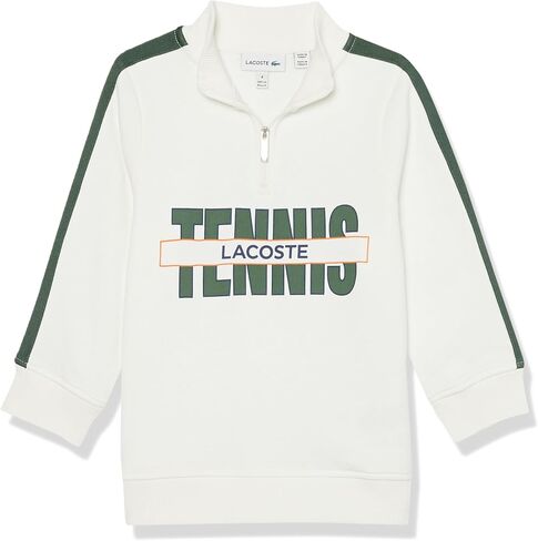 Lacoste Kids' Long Sleeve Heritage Graphic Quarter Zip Sweatshirt in Saudi Arabia