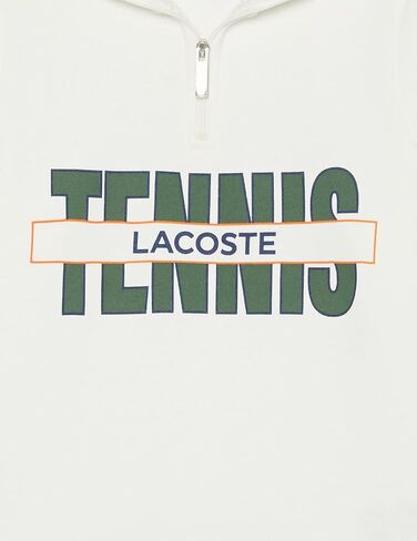 Lacoste Kids' Long Sleeve Heritage Graphic Quarter Zip Sweatshirt in Saudi Arabia