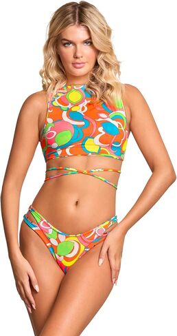 Maaji womens Maaji 90s Floral Chic High Neck Bikini Top Bikini Top in Saudi Arabia