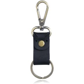 NAPHYLAIFA Genuine Leather Car Keychain Holder, Belt Loop Key Clip for Men, Cute Key Chain Accessories, Gift for dad