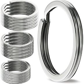 12Pcs Medical-Grade 316L Stainless Steel Key Rings, Ideal for Marine Enthusiasts Pet Accessories Dog Tag Car DIY Craft