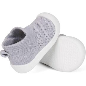 QIETION Baby First-Walking Shoes Trainers Toddler Infant Boys Girls Soft Sole Non Slip Cotton Canvas Mesh Breathable Lightweight TPR Material Slip-on Sneakers Outdoor in Saudi Arabia