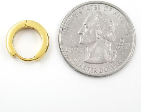Pair Stainless Steel Slant Edge Hoop Huggy Earrings Silver Gold Black 4mm in Saudi Arabia