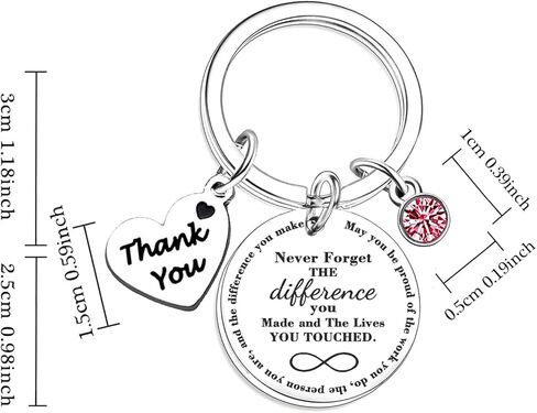 Nfyxcaz Leaving Gifts For Colleagues Retirement Keyring Never Forget The Difference You Made And The Lives You Touch in Kuwait