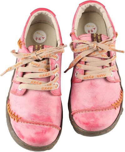 TMA EYES Women Leather Handstitched Walking Shoes Casual Sneakers for Travel Work in Saudi Arabia