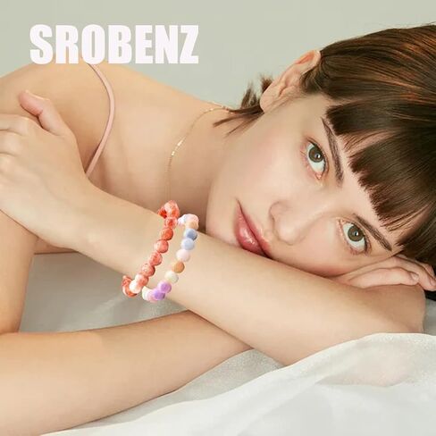 sroben 12pcs 6mm / 8mm شبه الكريمة الأحجار الكريمة مطرز أساور للنساء الرجال فتاة جولة الخرز حجر شفاء كريستال اليشم سوار مجموعة اليدوية تمتد حجر الطاقة أساور الفتيات المجوهرات الهدايا in Kuwait