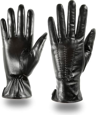 قفازات SIEFERSN الشتوية من الجلد الطبيعي للنساء مع شاشة تعمل باللمس 1234125019 in Kuwait