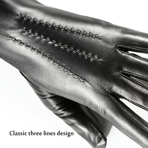 قفازات SIEFERSN الشتوية من الجلد الطبيعي للنساء مع شاشة تعمل باللمس 1234125019 in Kuwait