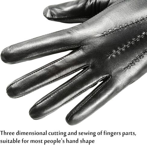 قفازات SIEFERSN الشتوية من الجلد الطبيعي للنساء مع شاشة تعمل باللمس 1234125019 in Kuwait