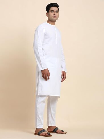 SKAVIJ Men's Tunic Cotton Kurta Pajama Indian Casual Ethnic Wear Dress in Saudi Arabia