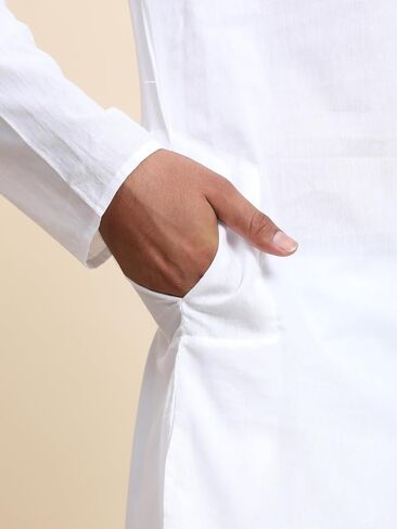 SKAVIJ Men's Tunic Cotton Kurta Pajama Indian Casual Ethnic Wear Dress in Saudi Arabia