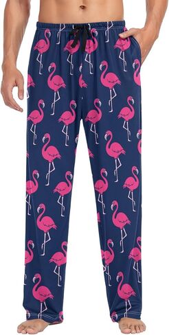 visesunny Stylish Men's Pajama Pants 100% Cotton Lounge Soft Warm Sleepwear Pants PJ Bottoms Drawstring and Pockets in Saudi Arabia