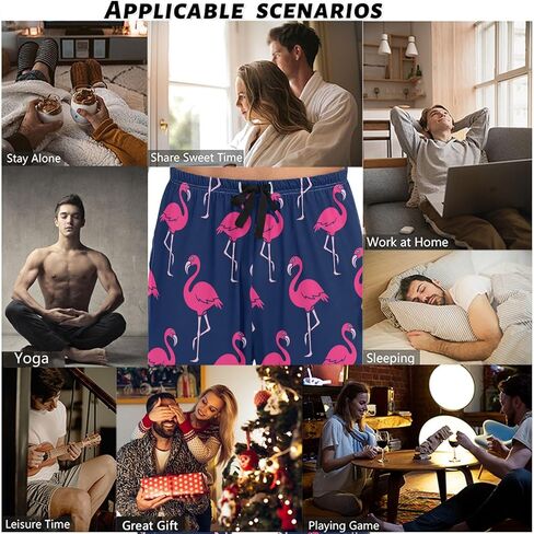 visesunny Stylish Men's Pajama Pants 100% Cotton Lounge Soft Warm Sleepwear Pants PJ Bottoms Drawstring and Pockets in Saudi Arabia
