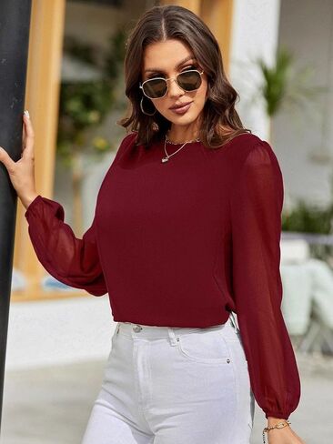 Womens Tops Dressy Casual,Long Sleeve Shirts for Women,Blouses for Women,T Shirts for Women,Womens Long Sleeve Tops in Saudi Arabia