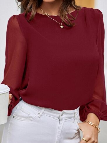 Womens Tops Dressy Casual,Long Sleeve Shirts for Women,Blouses for Women,T Shirts for Women,Womens Long Sleeve Tops in Saudi Arabia