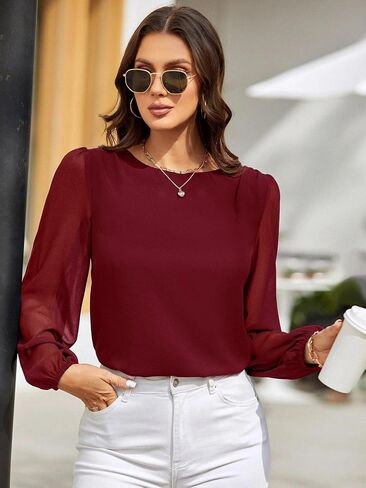 Womens Tops Dressy Casual,Long Sleeve Shirts for Women,Blouses for Women,T Shirts for Women,Womens Long Sleeve Tops in Saudi Arabia