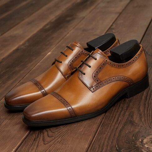 أحذية FRASOICUS للرجال من الجلد الطبيعي، أحذية أكسفورد رسمية للرجال in Kuwait