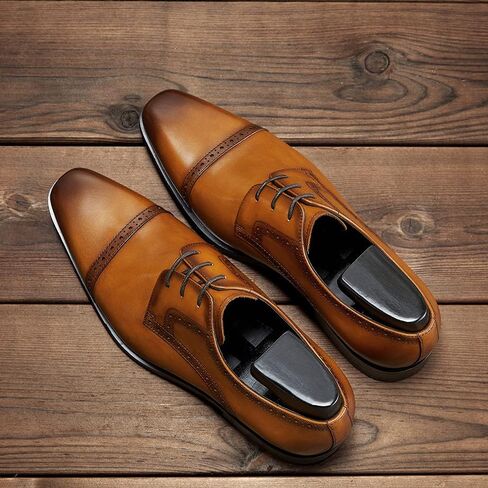 أحذية FRASOICUS للرجال من الجلد الطبيعي، أحذية أكسفورد رسمية للرجال in Kuwait