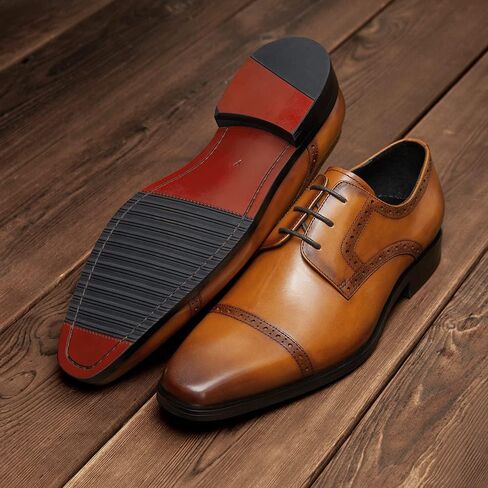 أحذية FRASOICUS للرجال من الجلد الطبيعي، أحذية أكسفورد رسمية للرجال in Kuwait
