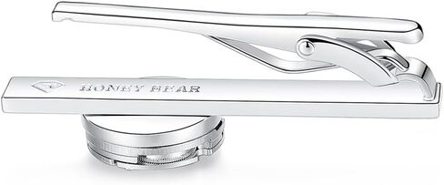 HONEY BEAR Mens Watch Tie clips Bar - Inmovable Steampunk Stainless Steel for Business Wedding Gift 5.4cm in Saudi Arabia