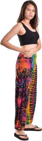 Orient Trail Women's Hippie Bohemian Palazzo Yoga Scrunched Bottom Tie Dye Harem Pants in Saudi Arabia