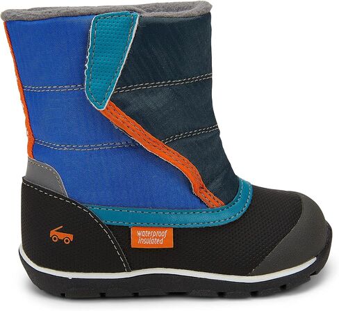 See Kai Run, Baker Waterproof Insulated Boots for Kids, Navy Blue Mix, 4 in Saudi Arabia