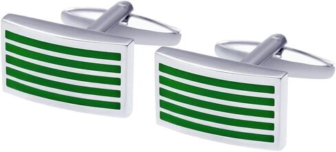 Salutto Men's Five Striped Cufflinks with Gift Box in Saudi Arabia