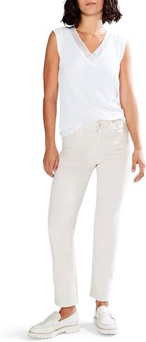 NIC+ZOE Women's Drapey Rib Mesh Trim Tank in Saudi Arabia